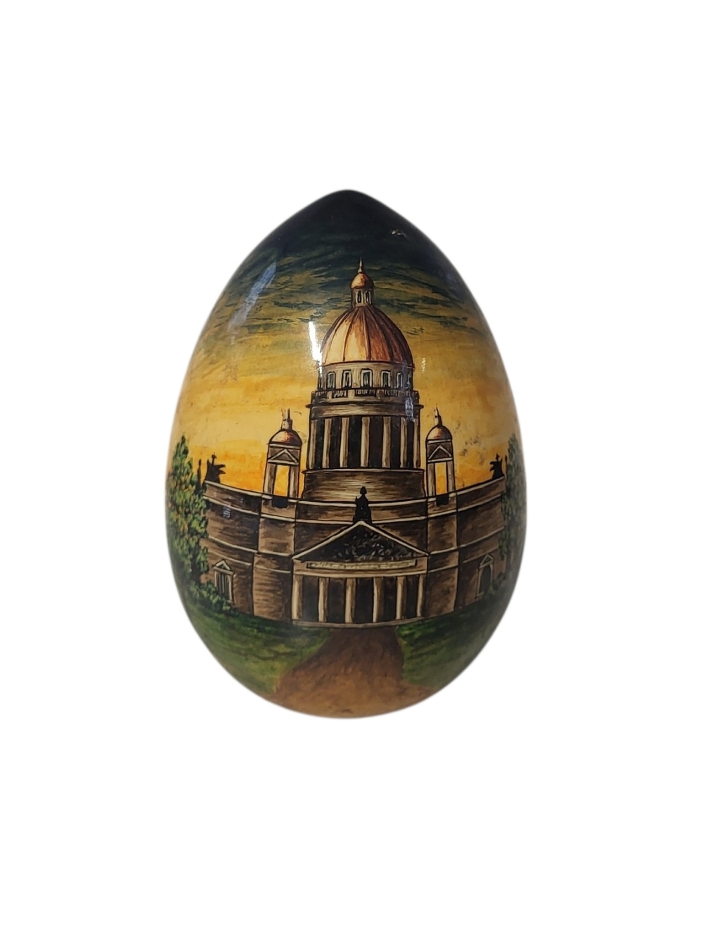 Hand-Painted Russian Lacquered Egg